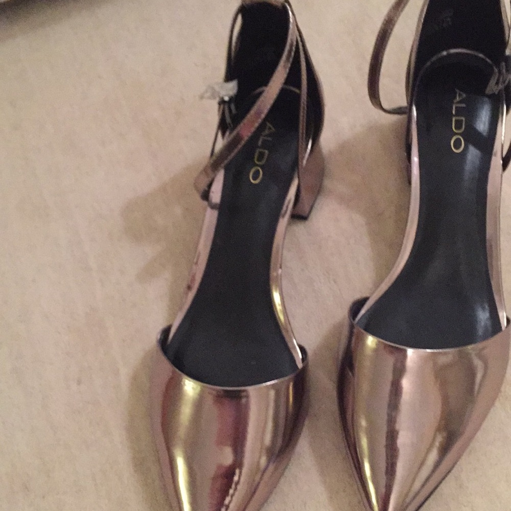 Aldo metallic heels
